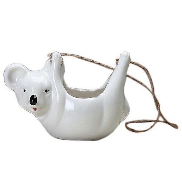 Sarjakuva Eläin Laiskiainen Seinävaasi Koala Keraaminen Kukkaruukku Chlorophytum Ruukkukasvi Koti Puutarha Sisustus