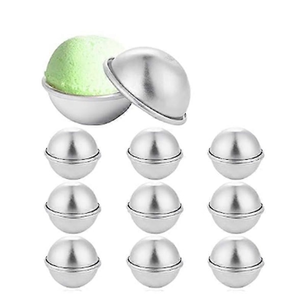20 Stycken 10 Set DIY Metall Badbollsform för Hantverk DIY Tillverkningsmaterial 5.5X2.5cm