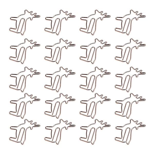 20 stk. Hjort Papirclips Rustfri Elektroplettering Holdbare Clips