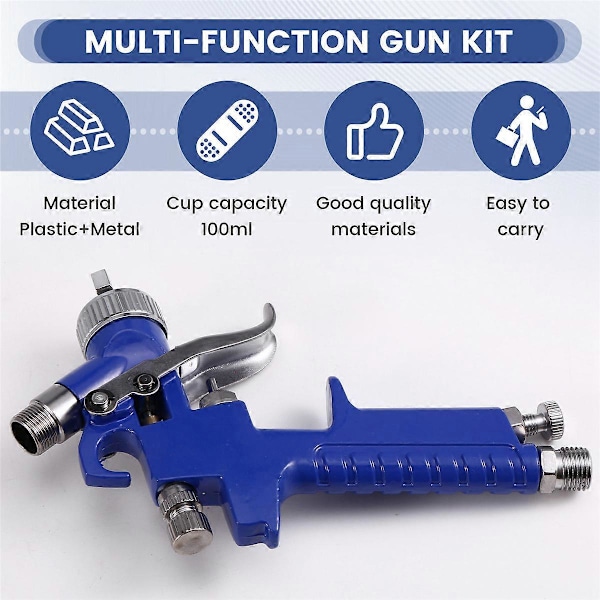 Professionell 0,8MM/Munstycke H-2000 Mini Luftfärgspruta Airbrush HVLP Sprutpistol för Målning Bil A