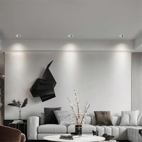 Fokuserende Spotlight Justerbar Strålevinkel Forsænket Lys 10W 220V Rund Aluminium Legering Forsænket Lys