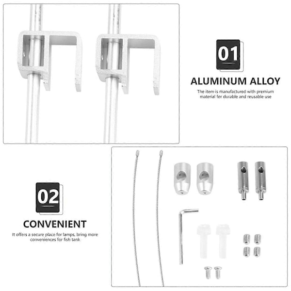 Justerbart Tankmonteringsfäste Universellt Akvarielampstativ Lampstativ Hängande Kit Akvarietillbehör