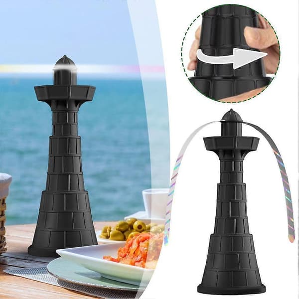 Lighthouse Shape Fly Bugs Repellent Vifte Hengende Vifte med Krok for Skrivebordet