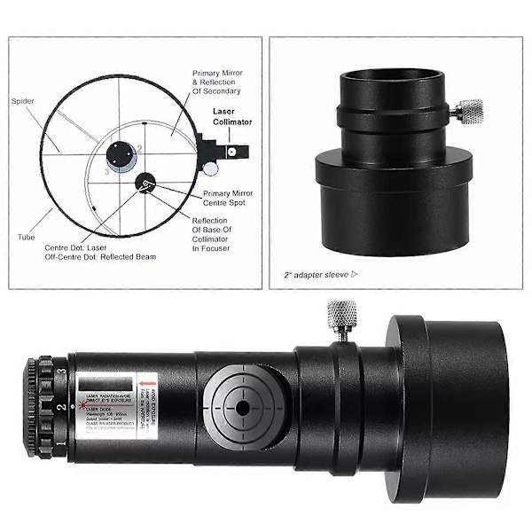1,25 tommer Teleskop Kollimator 2 tommer Adapter Reflektor Astronomisk Teleskop Newtonsk SCA Laser C