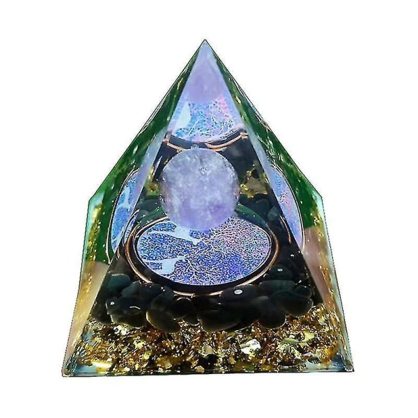 Pyramid Kristallsten Energi Generator Healing Naturlig Kristall Reiki Chakra 5-37