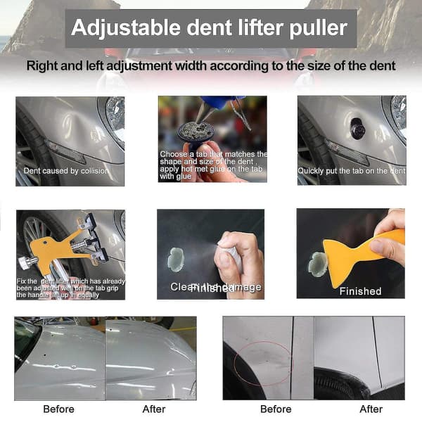 Auto Dent Puller Kit Lackfri Buckla Reparationssats Ha