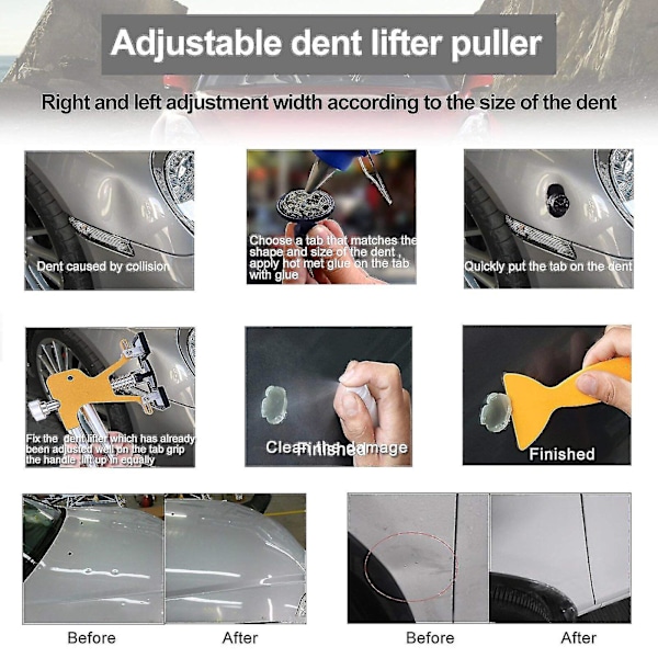Auto Dent Puller Kit Paintless Dent Reparationssæt Ha