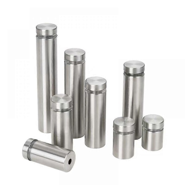 \"Rustfri Stål Afstandsstykker – 4 STK, 19x100mm til Glas & Reklamemontering\"