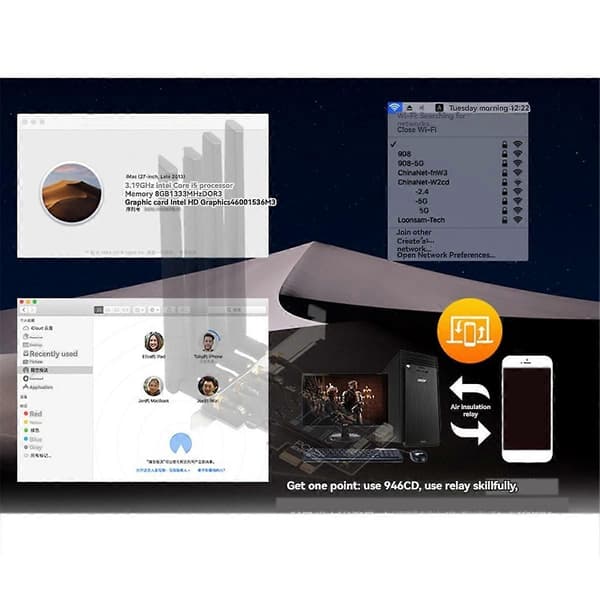 BCM94360CD Hackintosh PCIE Langaton Adapteri 1750Mbps,