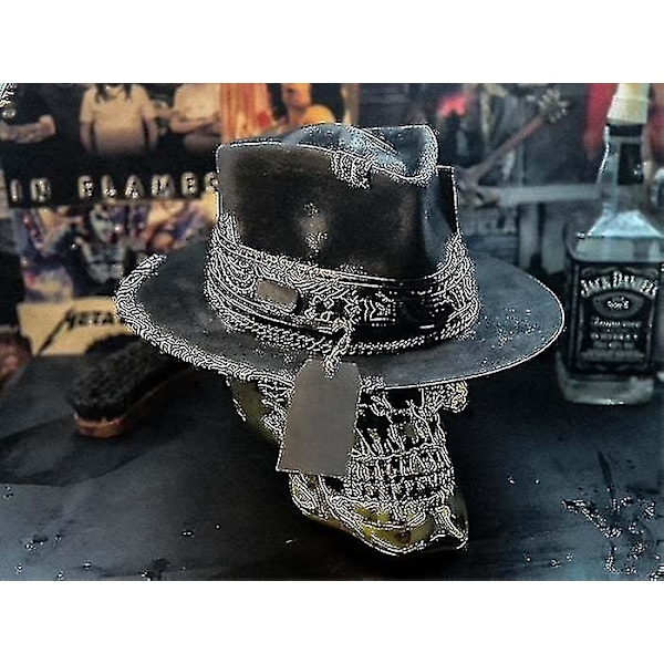 2023 Cowboyhatt för män, punkstil, western cowboyhatt, dödskallehatt, snabb