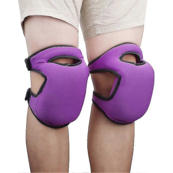 1 pari puutarhapolvisuojia liukuestopehmusteella, violetti