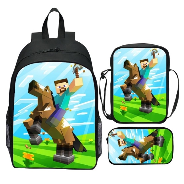 MINECRAFT Ryggsäckar Flickor Pojkar Lätta Skolväskor Lavender