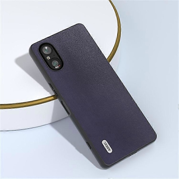 ABEEL Kompatibel til Sony Xperia 5 V Etui PU Læder + Hård PC Glat Beskyttelsescover Blue