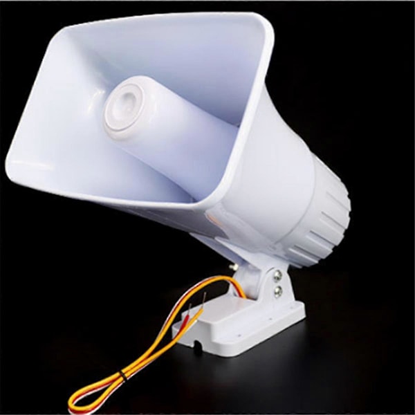 DC 12V Kabel 30 Watt Siren Dubbelton Inomhus/Utomhus 120Db Ljuder Super Alarm Horn Säkerhetslarm Si