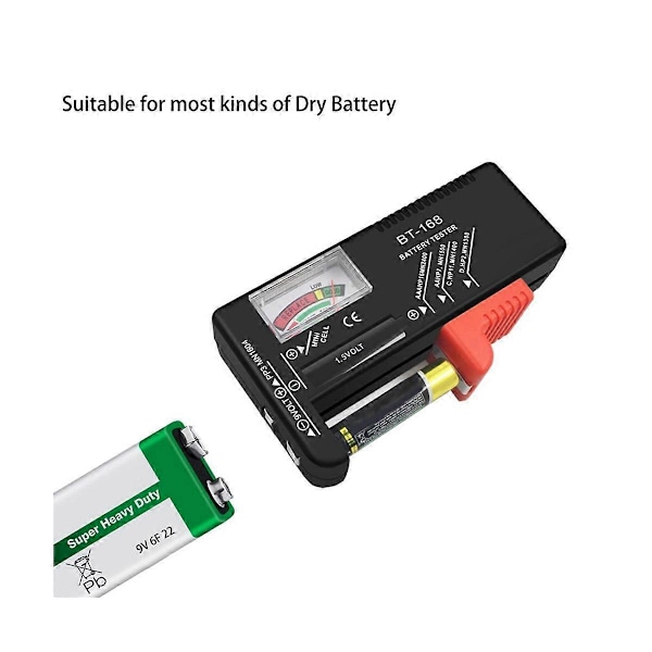 4-pack BT-168 Batterikapacitetstestare, Batteritestare Liten Universell Batterikontrolltestare