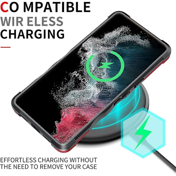 Stødsikkert etui kompatibelt med Samsung Galaxy S23 Ultra/ S23+ S23 Plus/ S23 Kraftigt robust anti-drop cover