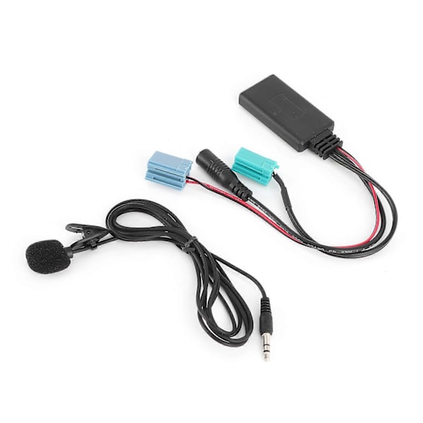 6-nastainen Bluetooth-audiokaapeli autostereoiden AUX?IN-adapteri mikrofonilla, sopii Clio/Espace/Megane