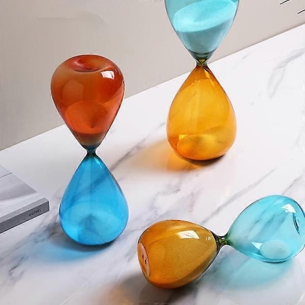Iøjnefaldende timeglas i glas timer 10 15 30 minutter mode sandtimer til boligindretning og meditationer - 10 minutter 10 minutes