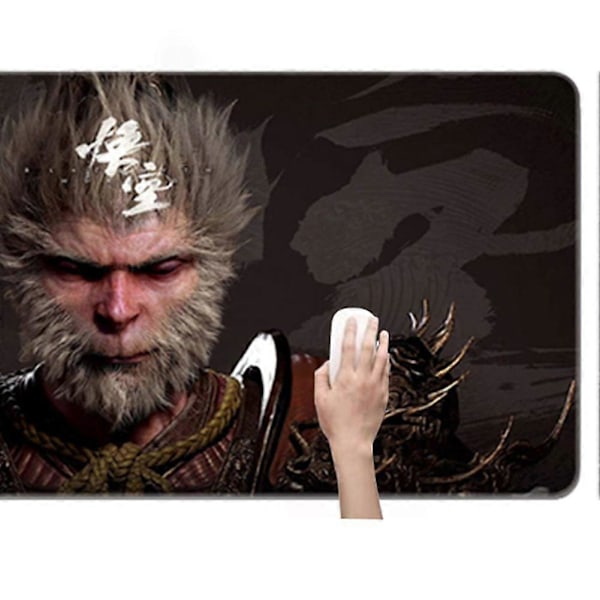 Black Myth Förlängd Gaming Musmatta - Stor Halkfri Skrivbordsmatta för Gamers, Kontorsbruk, 900x200mm