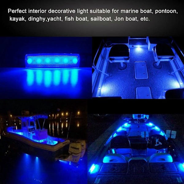 6 stk. LED Båd Indvendige Lys Marine Båd Lys Marine Høflighedslys Strip Dæk Agterspejl Cockpit N