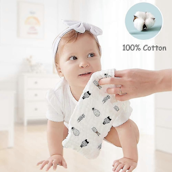 10 stk. myke vaskekluter for baby | Vaskeklut for baby | Ansiktshåndklær for nyfødt