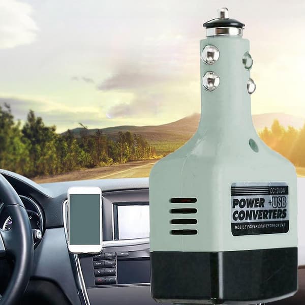 12V/24V DC til AC 220V Bil Auto Strømomformer Omformer Z3H0 Adapter Plugg