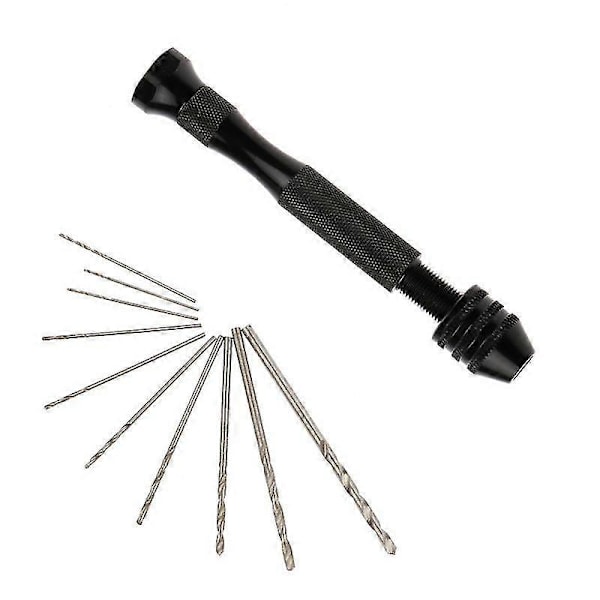 Set med 10 Precisionsborrar Mini Monterade Nålar - 0,3 Till 3,4 mm