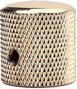 Set med 3 räfflade metallgitarrknappar för elgitarrdelar (Guld)