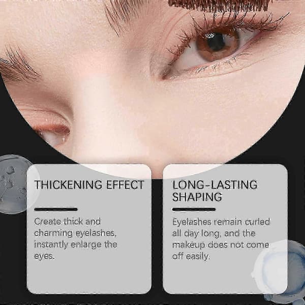 Vanntett Brun Mascara Lang Krøll, Naturlig Look, Smudge-Proof, Nærende 7ml