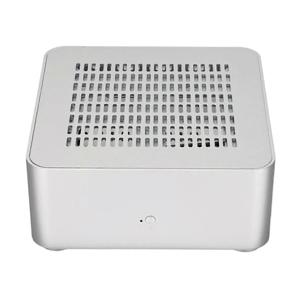 Aluminiumchassi Litet Skrivbordsdatorfodral PSU HTPC Mini-ITX PC-fodral 2 USB 3.0-portar
