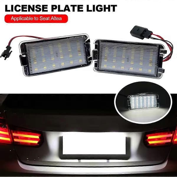 Par af 24SMD højtydende LED-nummerpladelys til Seat Altea