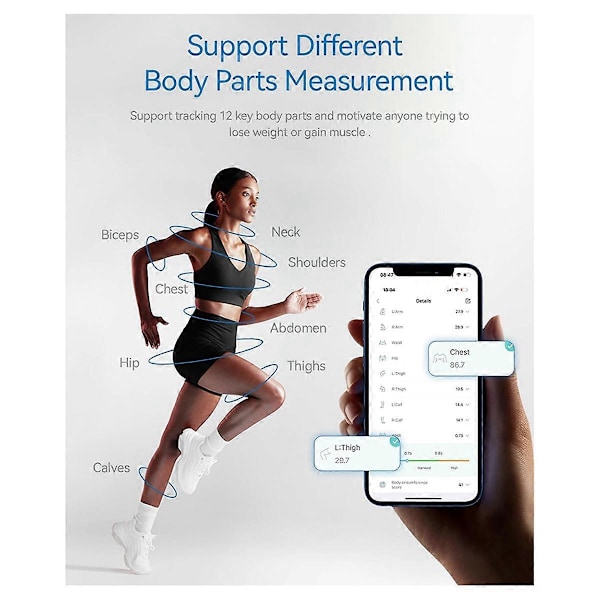 Smart Kroppsmåttband med APP, Bluetooth Kroppsmåttband