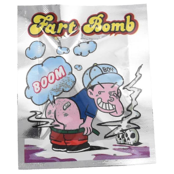 100-pack pruttbomber, stinkbomber, stinkande busleksaker GREY