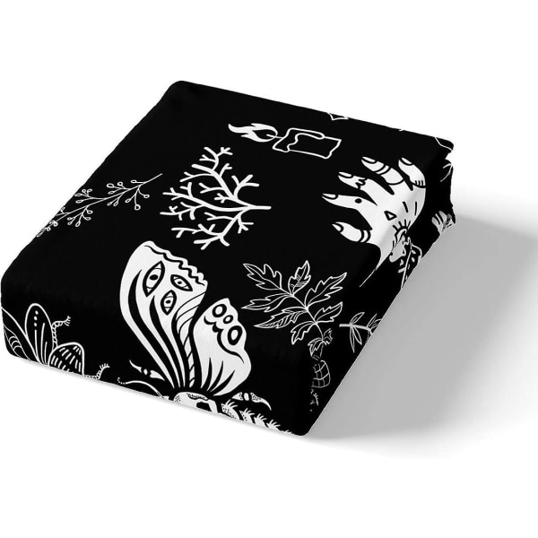Påslakanset Fjäril Döskalle Sängkläder Set För Barn Boho Personligt Djur Täcke Set Halloween Gotiska Ben 220x260cm