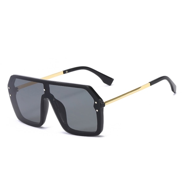 Rosa spegelglasögon för damer, färgglada överdimensionerade metallglasögon med UV401-skydd Black Style2