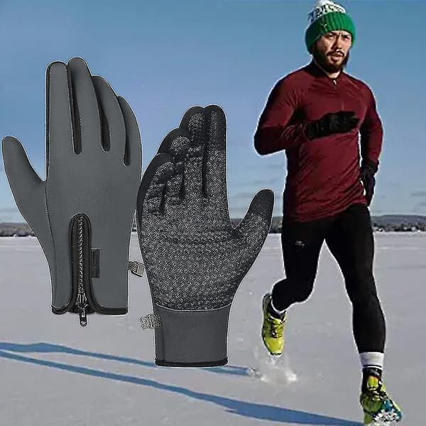 Opgraderede Touch Screen Handsker Skridsikre Vinterhandsker Silikone Style2