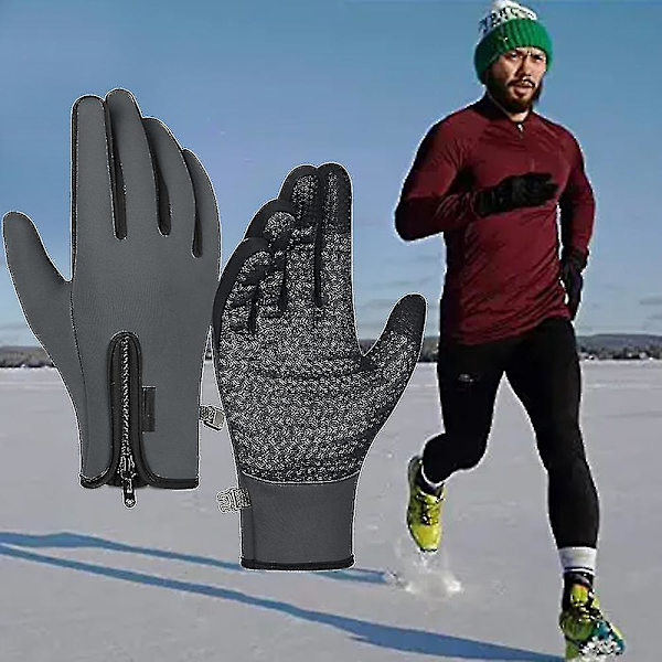 Uppgraderade pekskärmshandskar halkfria vinterhandskar silikon Style2