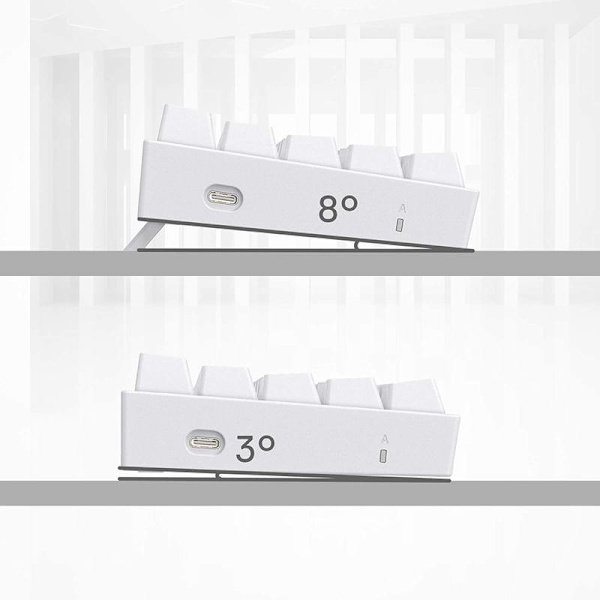 Hot-swappable 60% langallinen Vitality RGB LED USB -peli 61-näppäimen kompakti mekaaninen näppäimistö White Red Switch