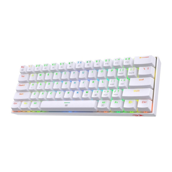 Hot-swappable 60% langallinen Vitality RGB LED USB -peli 61-näppäimen kompakti mekaaninen näppäimistö White Red Switch