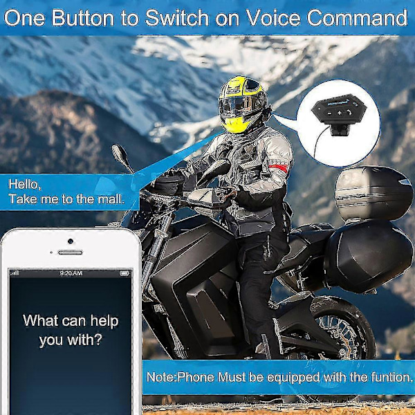 BT12 Motorcykelhjälm Headset Bluetooth Hörlurar Musikdelning Brusreducering Handsfree BT V4.2 Hörlurar Handsfree Med Mikrofon för M SZRH A-B