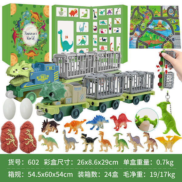 Nedräkning Jul blindbox adventskalender flickor accessoarer diy handgjord presentförpackning set leksakspresent Dinosaur 2