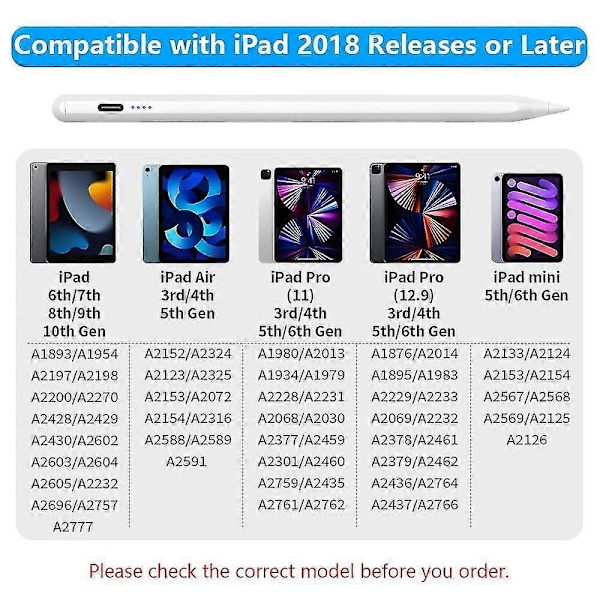 Universal Stylus Penn for Android Ios Windows Touch Penn for Ipad Iphone Blyant Nettbrett Mobiltelefon Stylus Penn for Samsung Huawei Lenovo Xiaomi for iPad