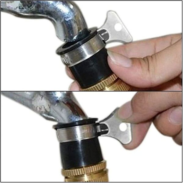 Rund vandhaneforbindelse, 1/2'' til 3/4'' diameter messing slangekoblinger Universal havevandhaneadapter