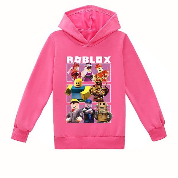 Roblox Hoodie Barn Termokläder Tryckt Hoodie rose 160cm