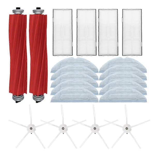 20 stk. Hepa Filter Moppeklude Sidebørste til T7S T7 Plus T7S Plus S7 Moppeklude Reservedele V