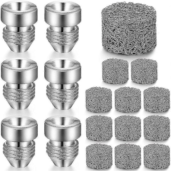 6 Stykker Skumkanon Dyse Tips og 12 Stykker Skumprodusent, Universal 1.1 mm Gjenget Dyse a