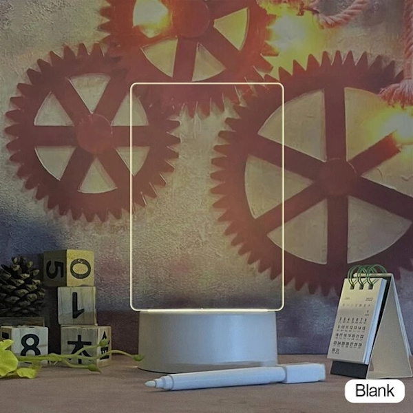 Romantisk Kjærlighet 3D Akryl LED Lampe for Hjem Barnas Nattlys Bordlampe Julebord Dekor Valentinsdag Nattbordslampe DIY  Blank