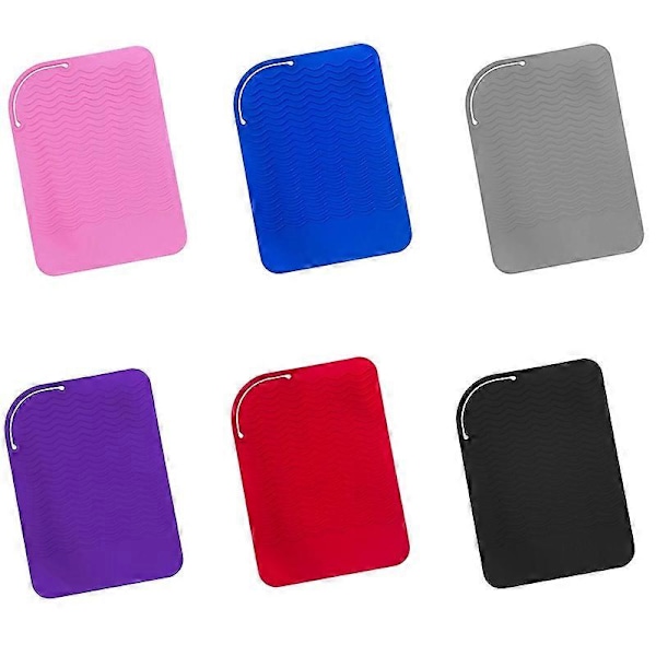Svart Silikon Varmebestandig Reise Matte, Anti-Varme Pad for Rettetang, Krølltang, Flat