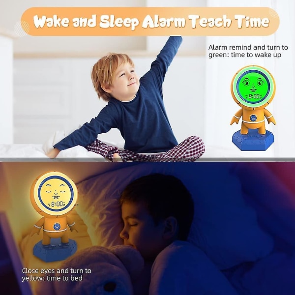 Ghyt Väckarklocka för barn, Digital LCD-klocka Basketform, Wake Up Children Sovträningsklocka med projektion, Nattljus för sovrummet, Alarm