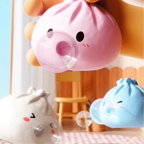 Dumpling Squeeze Toy - Stressavlastning, Snabb Återhämtning, 6.5cm, Silikon WhiteBubbles
